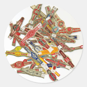 Sticker Rond Enveloppeurs à anneaux de cigar