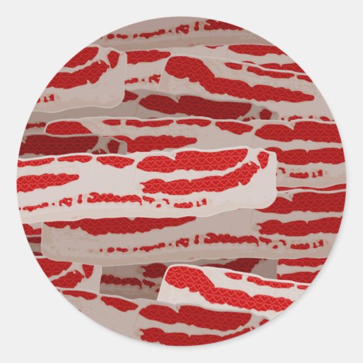 Sticker Rond Enveloppez-Le Dans Le Bacon ! (Devant)