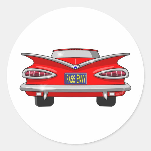 Sticker Rond Envie 1959 de passage d'impala de Chevrolet Chevy (Devant)