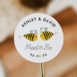 Sticker Rond Envie D'Être Bumble Bee Mariage Faveurs<br><div class="desc">Envie D'Être Bumble Bee Mariage Faveurs</div>