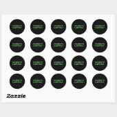 Sticker Rond Envie drôle (Feuille)