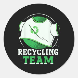 Sticker Rond Environnement de Jour des terres de recyclage des 
