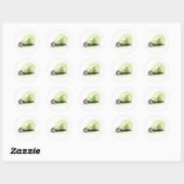 Sticker Rond Environnement Lightbulb greens sol plante causes e (Feuille)
