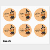 Sticker Rond Envoi de serres d'Halloween (Feuille)