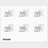 STICKER ROND ENVOIE-MOI CHIER (Feuille)