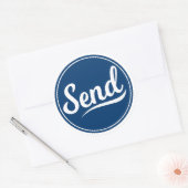 Sticker Rond Envoyer le logo (Enveloppe)