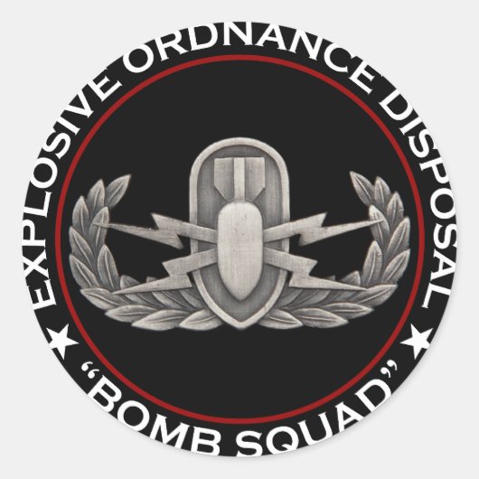 Sticker Rond EOD "Bomb Squad" (Devant)