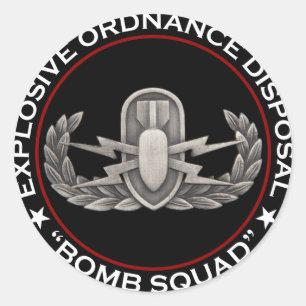Sticker Rond EOD "Bomb Squad"