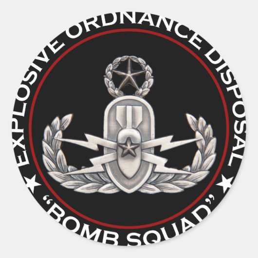 Sticker Rond EOD Master "Bomb Squad" (Devant)
