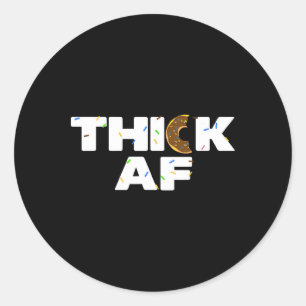 Sticker Rond Épais Af Funny Donut Fitness Poids