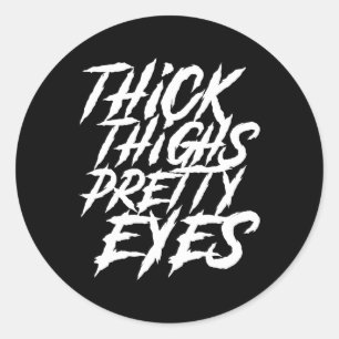 Sticker Rond Épais cuisses Jolies Yeux Drôle Gymnase Fille Jamb