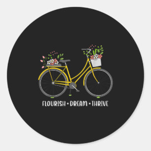 Sticker Rond Épanouissez-Vous Et Rêvez Et Prospérez, Foxtrot De