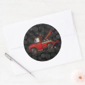 Sticker Rond Épave-Camion Cute Tow (Enveloppe)