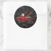 Sticker Rond Épave-Camion Cute Tow (Sac)