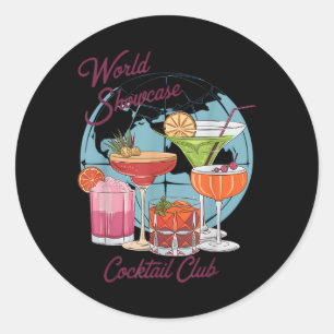 Sticker Rond Epcot Drinking World Showcase Tail Club Boire T