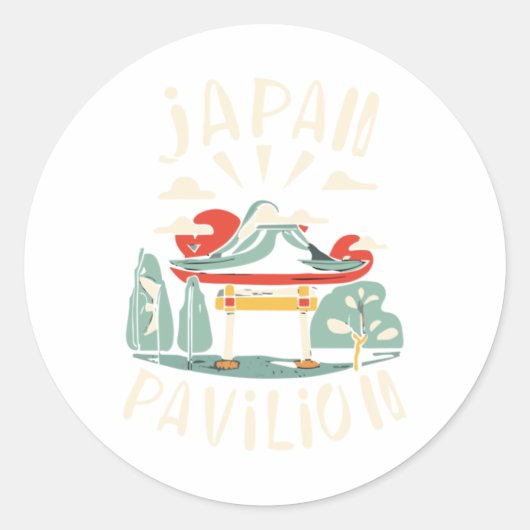 Sticker Rond Epcot World Showcase Japan Pavilion (Devant)