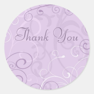 Sticker Rond Eperons violettes Merci Enveloppe Phoques
