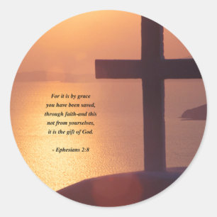 STICKER ROND ÉPHÉNIENS 2:8