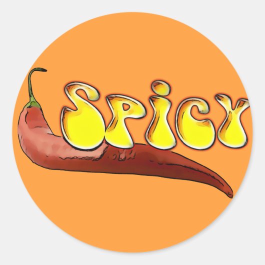 Sticker Rond Épicé (Devant)