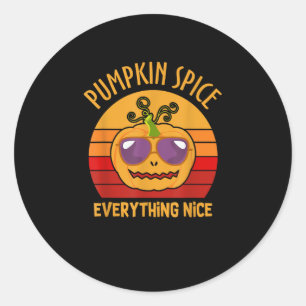 Sticker Rond Épice citrouille Tout Nice Costume Halloween