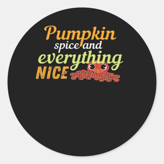 Sticker Rond Épice citrouille & Tout Nice Halloween Basic De (Devant)