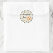 Sticker Rond Épice de Citrouille Blanc Antique Rustique Faite M (Sac)