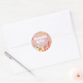 Sticker Rond Épice de citrouille d'automne rose (Enveloppe)