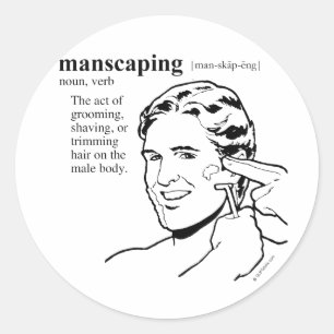 STICKER ROND ÉPILATION HOMME