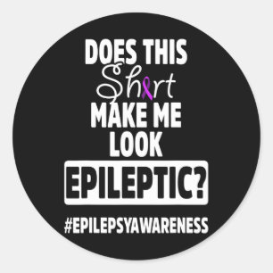 Sticker Rond Epilepsie Conscience Look Epileptique Guerrier Sur