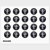Sticker Rond Epilepsie Conscience Son combat est mon combat Rib (Feuille)