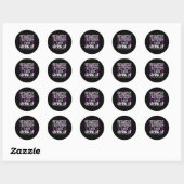 Sticker Rond Epilepsie Guerrier pourpre Ribbon Epilepsie Sensib (Feuille)