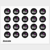 Sticker Rond Epilepsie Ninja - Support Awareness Fighter (Feuille)