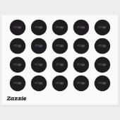 Sticker Rond Epilepsie Sensibilisation Coeur bit Ruban (Feuille)