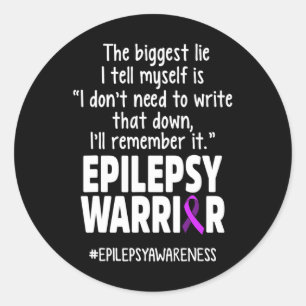 Sticker Rond Epilepsie Sensibilisation Écrivez-le Epileptique G