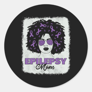 Sticker Rond Epilepsie Sensibilisation Maman Afro Africaine Amé