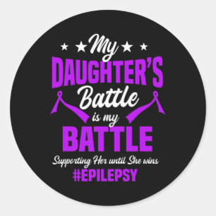 Sticker Rond Epilepsie Sensibilisation Ribbon Saisie Trouble Pa