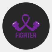 Sticker Rond Epilepsy Awareness Fighter (Devant)
