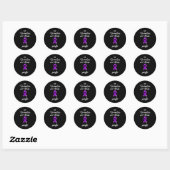 Sticker Rond Epilepsy Awareness Month In November We Wear Purpl (Feuille)