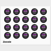 Sticker Rond Epilepsy Awareness Seizure Epileptic Warrior Survi (Feuille)