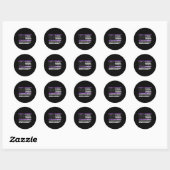 Sticker Rond Epilepsy Awareness USA Drapeau American Epilepsy S (Feuille)