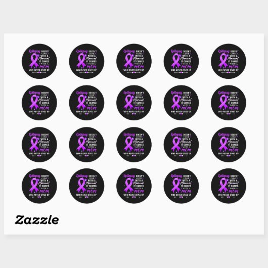 Sticker Rond Epilepsy Doesn't Come With A Manual Awareness Purp (Feuille)