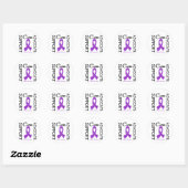 Sticker Rond Epilepsy Support Advocate Cure (Feuille)