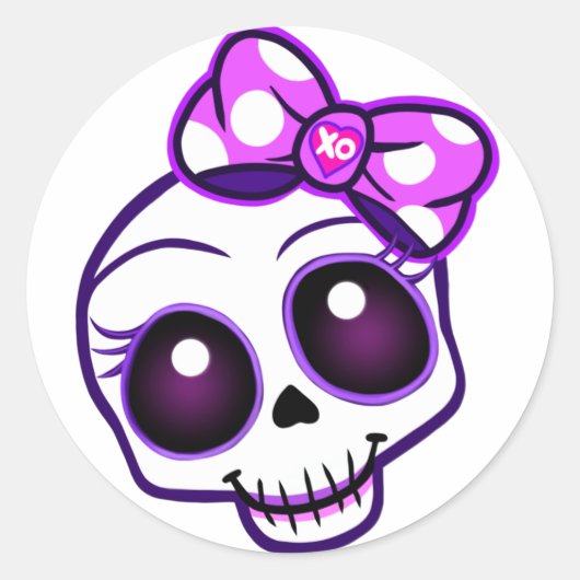 Sticker Rond Épingle à boutons déplaisant Kawaii (Devant)