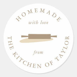 Sticker Rond Épingle De la cuisine de Maison faite maison
