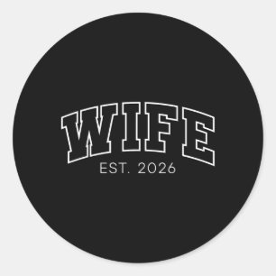 Sticker Rond Épouse 2026 Mariée Lune de Miel Mariage Couples 1