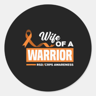 Sticker Rond Épouse D'Un Guerrier Soutien Soutien RSD CRPS Awar