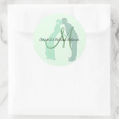 Sticker Rond Épouse et pièce de monnaie (Sac)