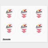 Sticker Rond Épouse-moi (Feuille)