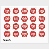Sticker Rond Épuisant l'amour (Feuille)