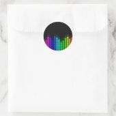 Sticker Rond équalisateur arc-en-ciel (Sac)